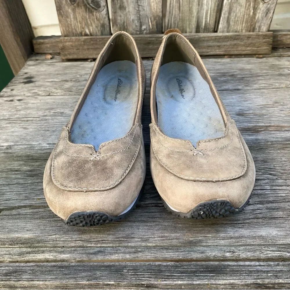 Eddie Bauer Christine Womens Brown Slip On Comfort Shoes SZ 8